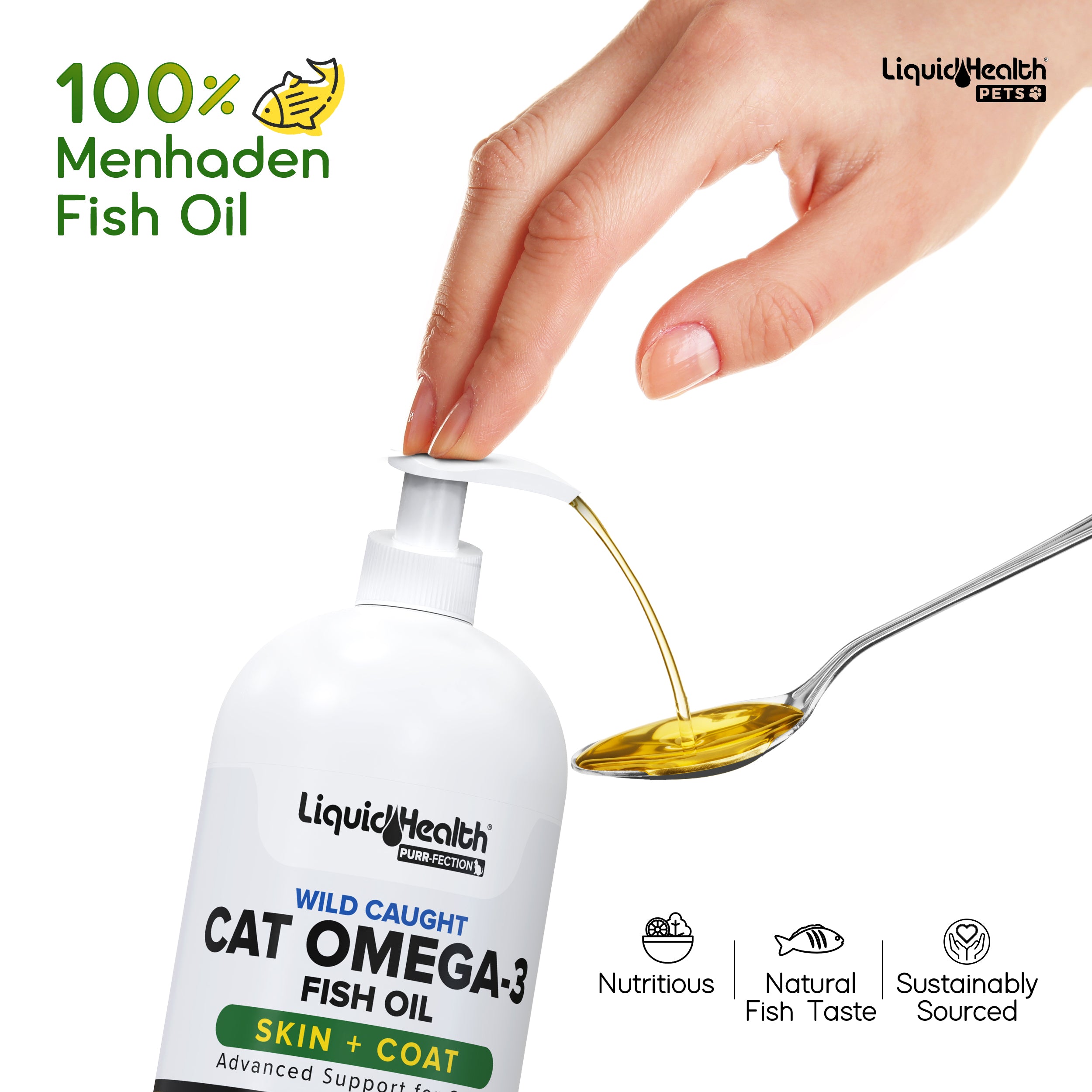 Purr Fection Omega 3 Fish Oil For Cats Liquid Health Pets