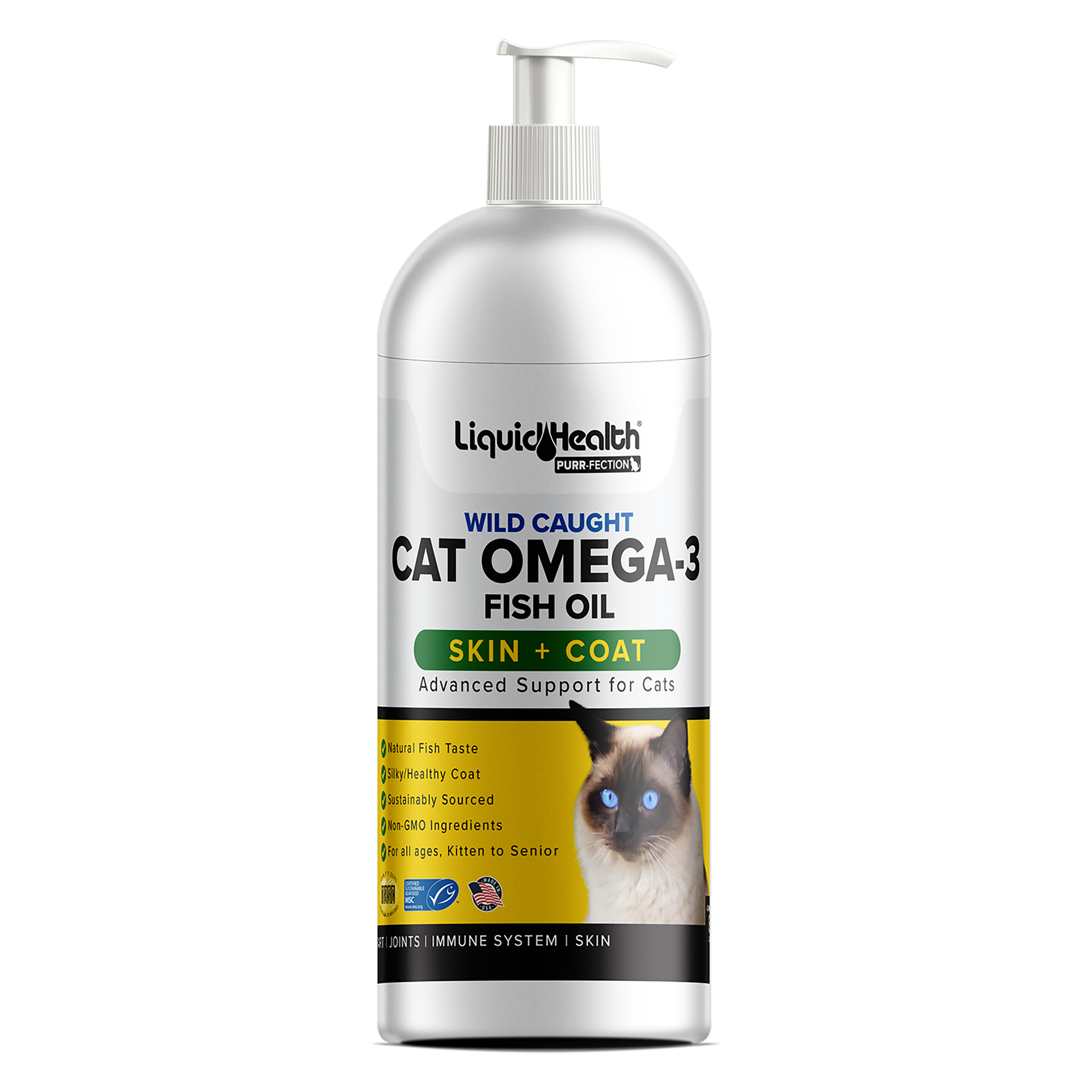 PurrFection Omega3 Fish Oil For Cats Liquid Health Pets